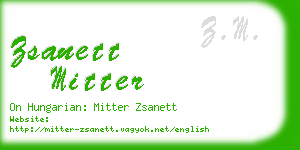 zsanett mitter business card
